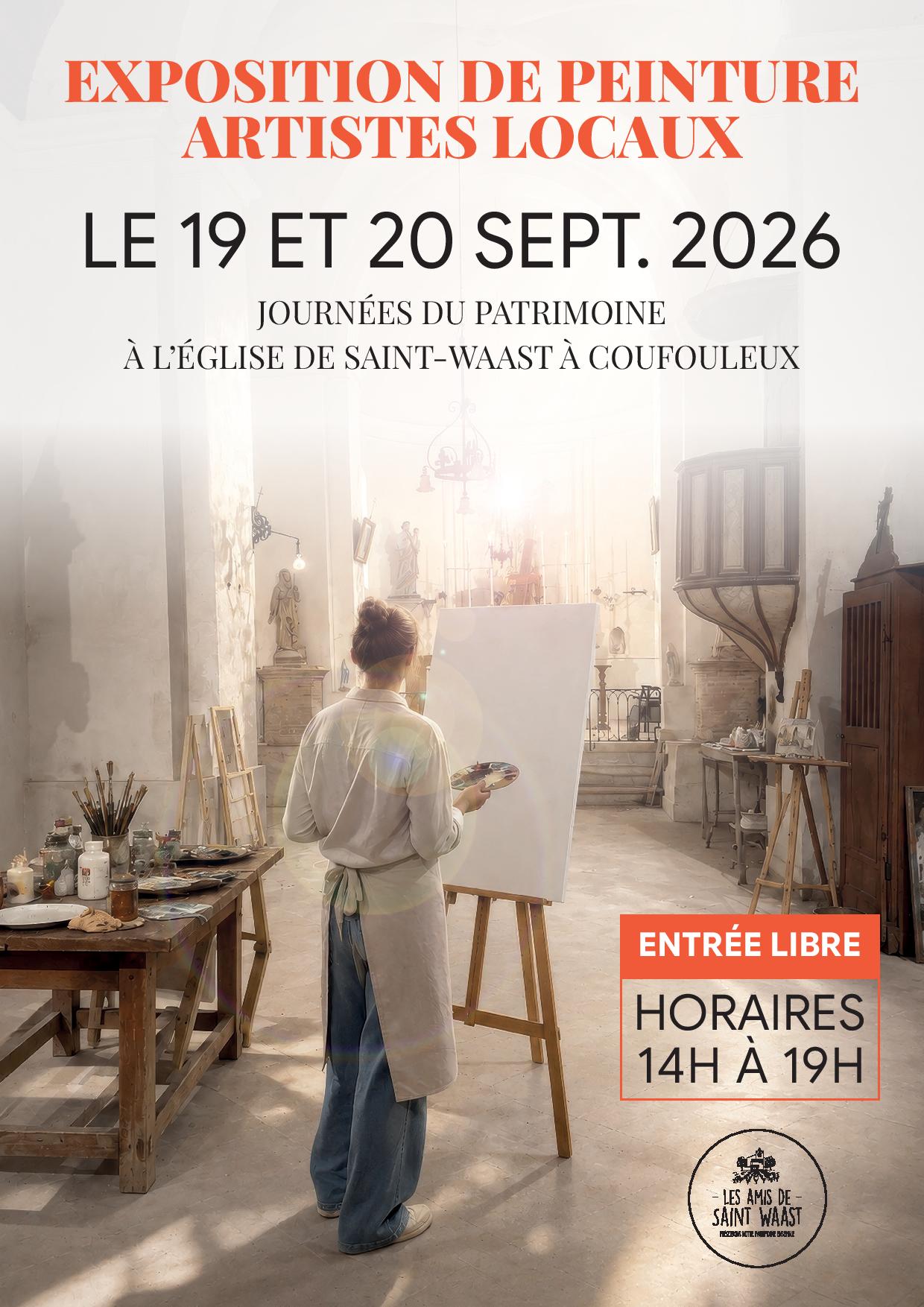 LES AMIS DE SAINT WAAST - AFFICHE EXPOS PEINTRE 2026